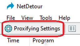 Click Proxifying Settings